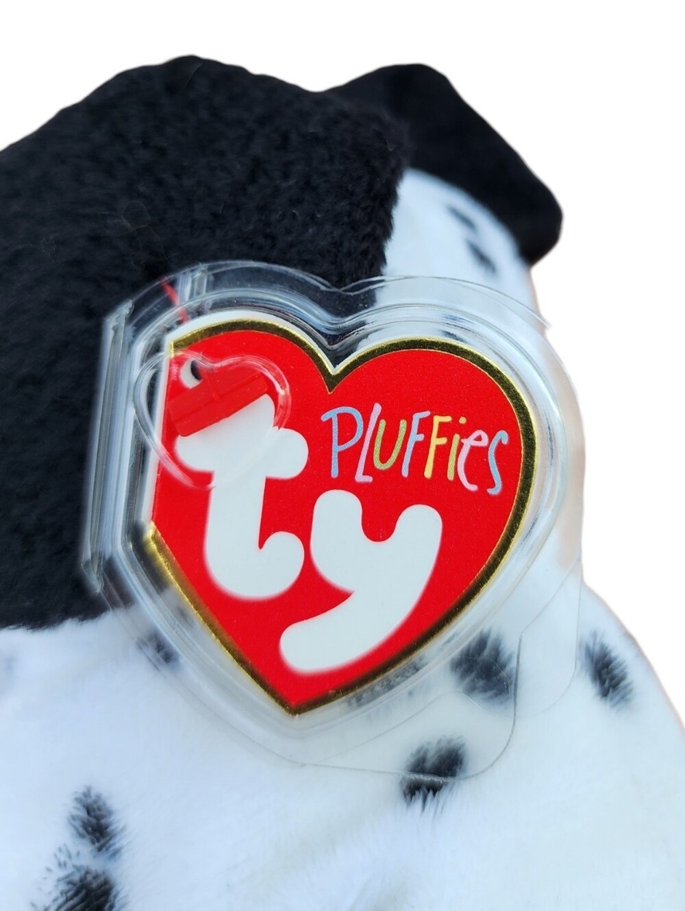 2007 Ty Pluffies DOTTERS Dalmatian Dog Plush Like New With Tag Protective Case